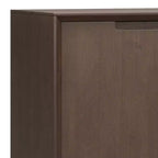 Mobile Basso Contenitore WyndenHall Devlin Noce Marrone: Moderno in Legno di Gomma Laccato, 2 Ripiani Regolabili