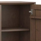 Mobile Basso Contenitore WyndenHall Devlin Noce Marrone: Moderno in Legno di Gomma Laccato, 2 Ripiani Regolabili