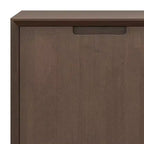 Mobile Basso Contenitore WyndenHall Devlin Noce Marrone: Moderno in Legno di Gomma Laccato, 2 Ripiani Regolabili