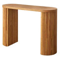 Lifestorey Terra Fluted Console Table Light Walnut