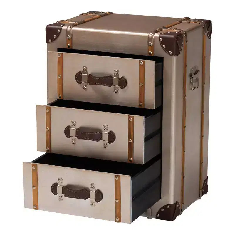 Mobile a 3 cassetti Baxton Studio Naylor Bronzo