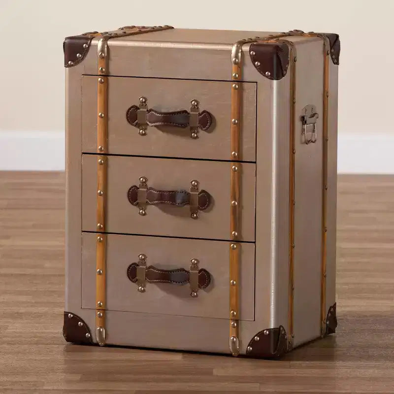 Mobile a 3 cassetti Baxton Studio Naylor Bronzo
