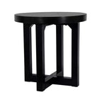 East at Main Round Crisscross Base Accent Table Black: Mango Wood, 17.9" High, 35.9" Wide