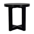 Tavolino d'appoggio East at Main Round Crisscross Base nero: Legno di mango, 17.9" di altezza, 35.9" di larghezza