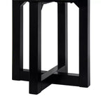Tavolino d'appoggio East at Main Round Crisscross Base nero: Legno di mango, 17.9" di altezza, 35.9" di larghezza
