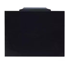 Powell Gordon Tavolino d'appoggio in Legno Massello e Rattan con Gambe in Metallo Nero a 2 Cassetti Nero: Legno di Mango, Contenitore, Design Moderno