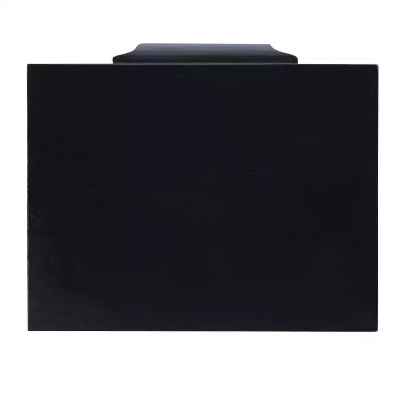Powell Gordon Tavolino d'appoggio in Legno Massello e Rattan con Gambe in Metallo Nero a 2 Cassetti Nero: Legno di Mango, Contenitore, Design Moderno
