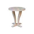 Lacasa Solid Wood Round End Table Unfinished - International Concepts