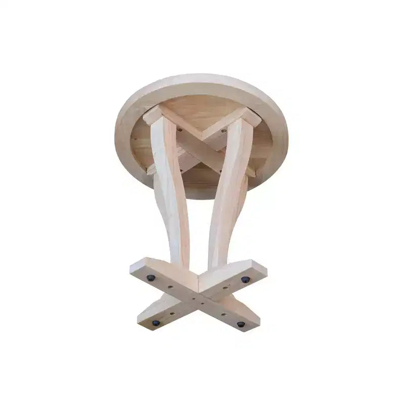 Tavolino tondo in legno massello non rifinito Lacasa - International Concepts