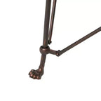 Tavolino da Caffè Rotondo in Metallo Storied Home: Piedi a Artiglio, Fascino Vintage, Diametro 80 cm