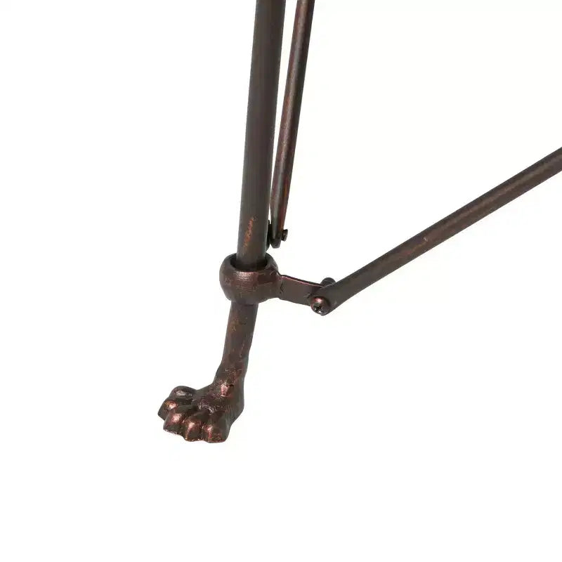 Tavolino da Caffè Rotondo in Metallo Storied Home: Piedi a Artiglio, Fascino Vintage, Diametro 80 cm