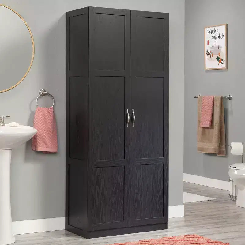 Mobile contenitore Sauder con 4 cassetti regolabili in legno nero
