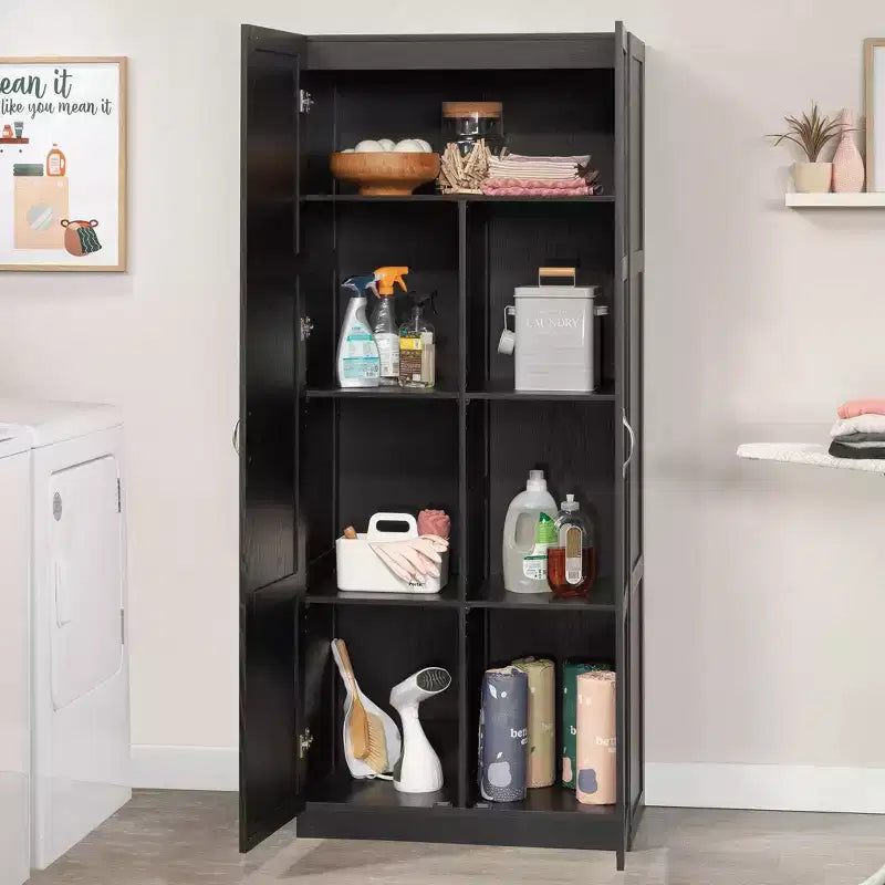 Mobile contenitore Sauder con 4 cassetti regolabili in legno nero