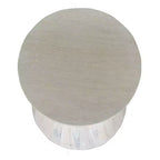 Tavolino a tamburo East at Main 19" Cinched in legno bianco: Lavorato a mano, Mango, Nessun assemblaggio richiesto