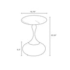 Manhattan Comfort Patchin Tavolino Moderno con Base Rotonda in Metallo e Piano Oro Legno Marrone: Acciaio Inox, Nessun Assemblaggio Richiesto