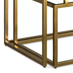 WyndenHall Audrina Set di 2 Tavolini Nido Nero/Oro: Tavolini Laterali Rettangolari Contemporanei, Struttura in Metallo, Nessun Montaggio Richiesto