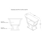 24/7 Shop At Home Tavolo console da salotto Niccila transizionale da 39" in espresso