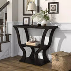 24/7 Shop At Home Tavolo console da salotto Niccila transizionale da 39" in espresso