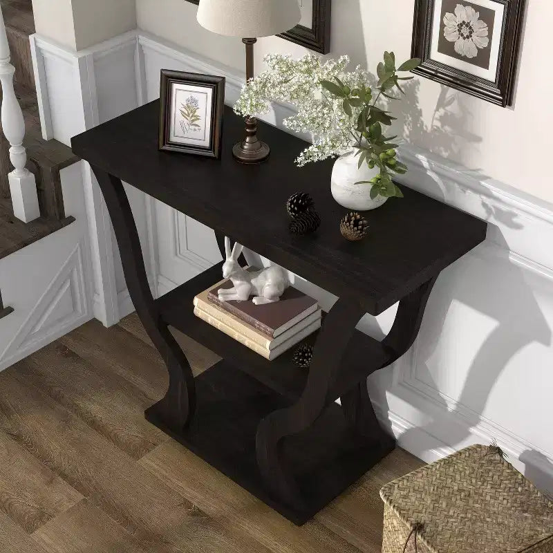 24/7 Shop At Home Tavolo console da salotto Niccila transizionale da 39" in espresso
