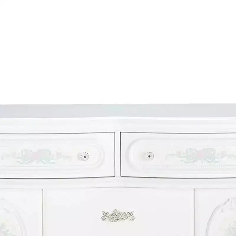 Cassettiera decorativa Flora da 52" Finitura bianca - Acme Furniture: Mensola fissa, 5 cassetti, Nessun assemblaggio richiesto