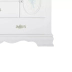 Cassettiera decorativa Flora da 52" Finitura bianca - Acme Furniture: Mensola fissa, 5 cassetti, Nessun assemblaggio richiesto