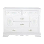 Cassettiera decorativa Flora da 52" Finitura bianca - Acme Furniture: Mensola fissa, 5 cassetti, Nessun assemblaggio richiesto