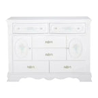 Cassettiera decorativa Flora da 52" Finitura bianca - Acme Furniture: Mensola fissa, 5 cassetti, Nessun assemblaggio richiesto
