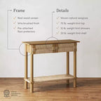 Nathan James Beacon Tavolo console in erba marina marrone chiaro