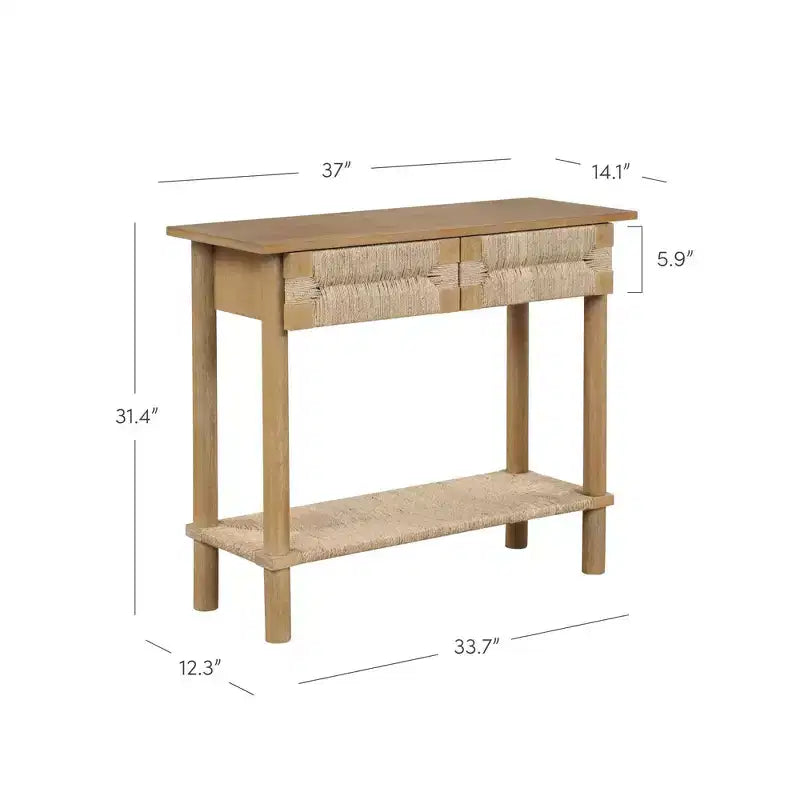 Nathan James Beacon Tavolo console in erba marina marrone chiaro