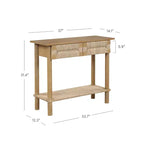 Nathan James Beacon Tavolo console in erba marina marrone chiaro