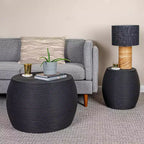 Tavolino Storied Home con botte rotonda, nero