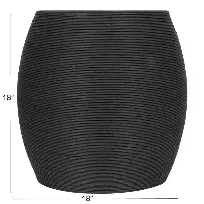 Tavolino Storied Home con botte rotonda, nero