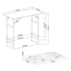 Tavolo pieghevole per dormitorio con altezza regolabile marrone - Room Essentials