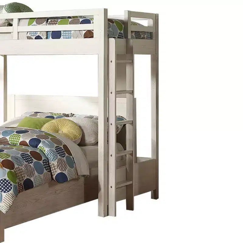 Letto a soppalco singolo da 80" Celerina con zona studio e scaletta - Acme Furniture