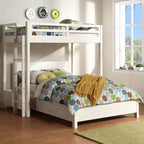 Letto a soppalco singolo da 80" Celerina con zona studio e scaletta - Acme Furniture
