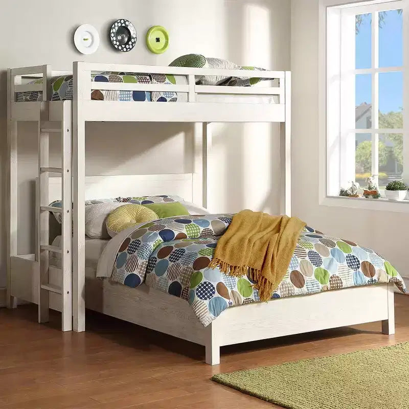 Letto a soppalco singolo da 80" Celerina con zona studio e scaletta - Acme Furniture