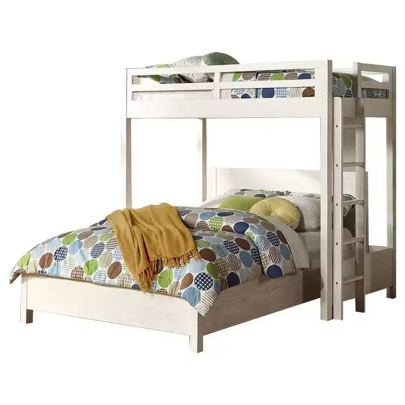 Letto a soppalco singolo da 80" Celerina con zona studio e scaletta - Acme Furniture
