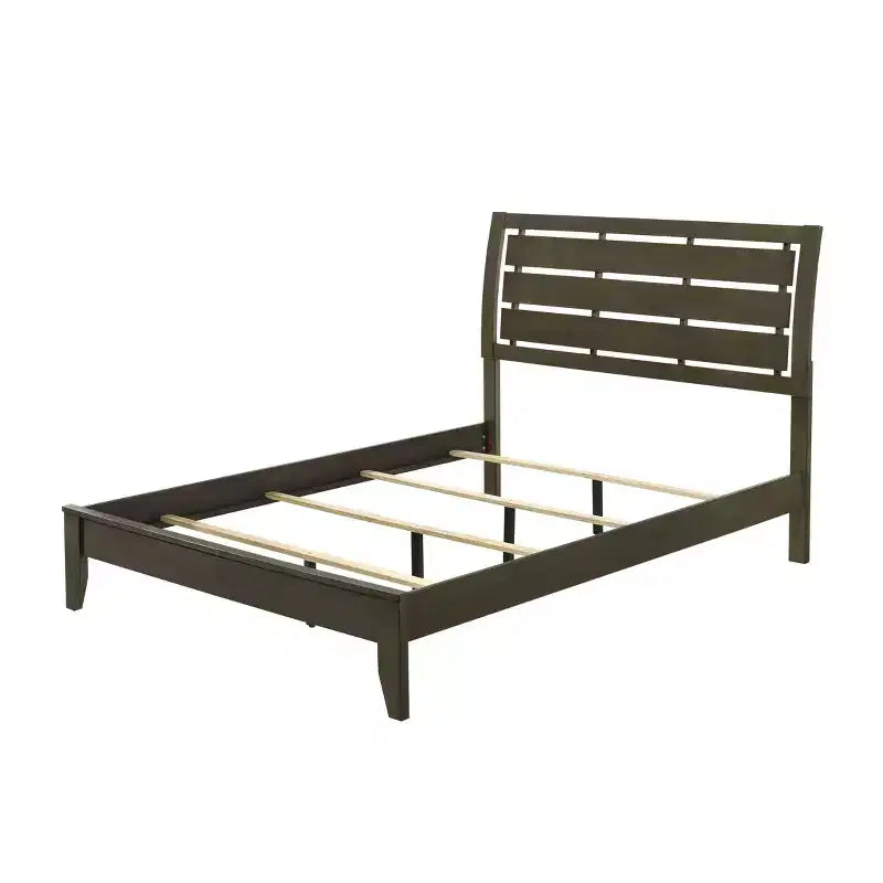 Letto Queen Ilana da 84" con finitura grigia - Acme Furniture: Rivestimento in tela, Struttura in legno, Garanzia di 60 giorni