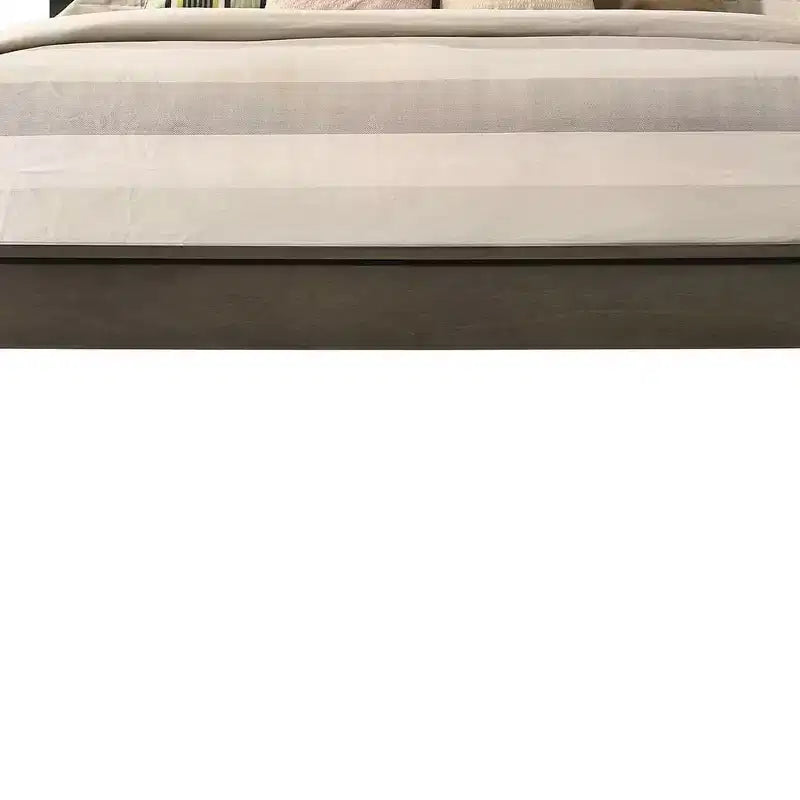 Letto Queen Ilana da 84" con finitura grigia - Acme Furniture: Rivestimento in tela, Struttura in legno, Garanzia di 60 giorni