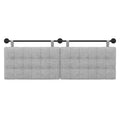 Nathan James King Upholstered Wall Mount Headboard Boucle: Elegant Dorm Room Accessory, Easy to Clean