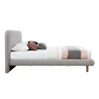 Letto queen size da 87.8" Cleo in bouclé grigio - Acme Furniture