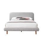 Letto queen size da 87.8" Cleo in bouclé grigio - Acme Furniture