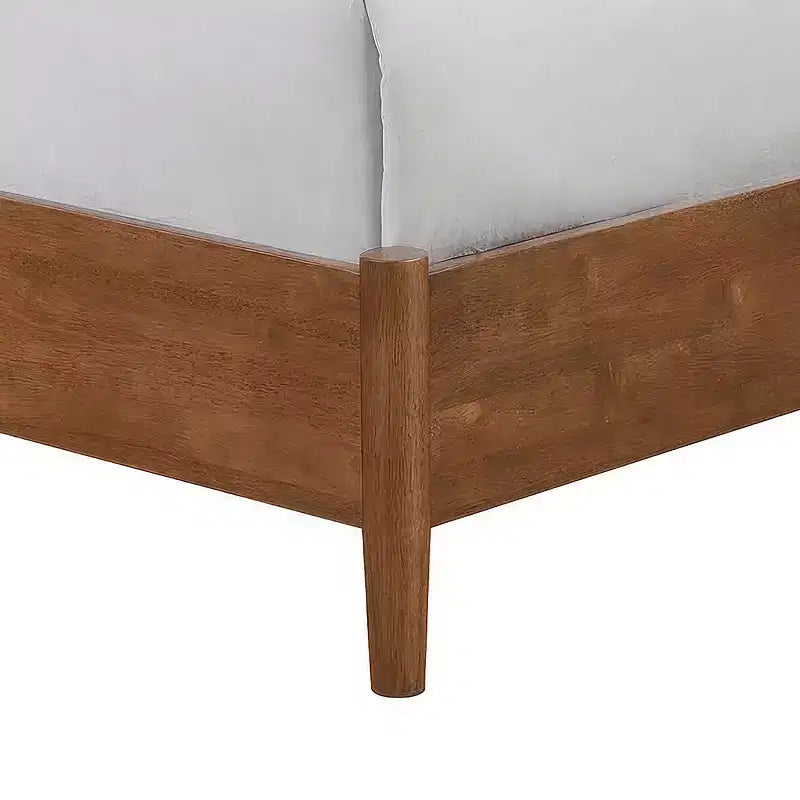 HOMES: Queen Riverstone Letto a piattaforma moderno di metà secolo con testiera Bouclé