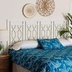 bali & pari Testiera King Size in rattan autoportante Sampson bianca