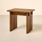 Sgabello o pouf in legno - Rovere anticato - Hearth & Hand™ with Magnolia: Dettaglio stile rustico, Struttura in legno dell'albero della gomma, Altezza 45,72 cm
