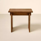 Sgabello o pouf in legno - Rovere anticato - Hearth & Hand™ with Magnolia: Dettaglio stile rustico, Struttura in legno dell'albero della gomma, Altezza 45,72 cm