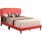 Passion Furniture Deb Tufted Queen Panel Bed