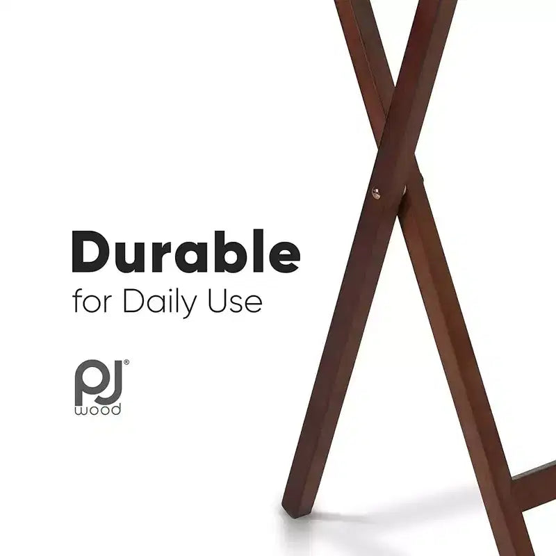 PJ Wood Tavolino Pieghevole Portatile per TV, Tavolo da Snack, Scrivania, Rovere Miele (Confezione da 10)