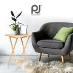 Tavolino Pieghevole PJ Wood per Spuntini/TV con Finitura Naturale (Set da 10 Pezzi)