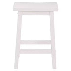 Sgabelli da cucina PJ Wood Classic Saddle Seat da 24 pollici, bianchi (confezione da 10)